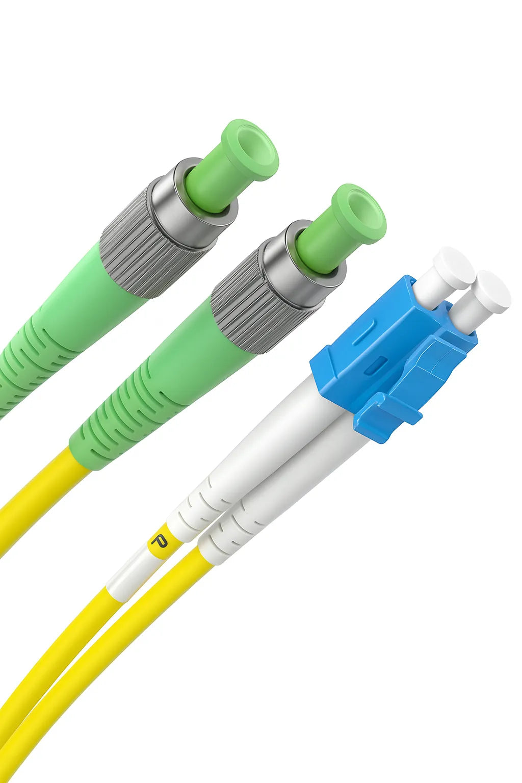 FC APC to LC UPC Fiber Optic Cable / Jumper