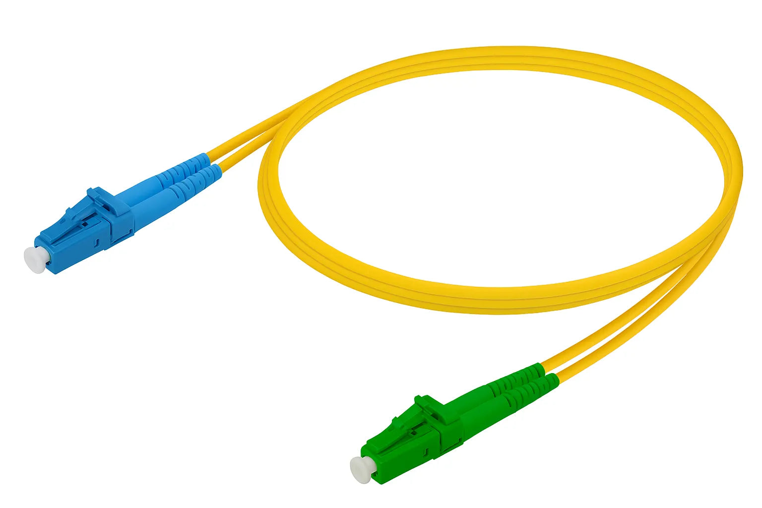 Fiber Optic Jumper Cable LC APC to LC UPC Singlemode Duplex