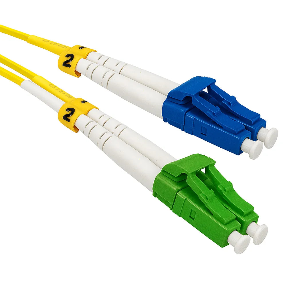 Fiber Optic Jumper Cable LC APC to LC UPC Singlemode Duplex