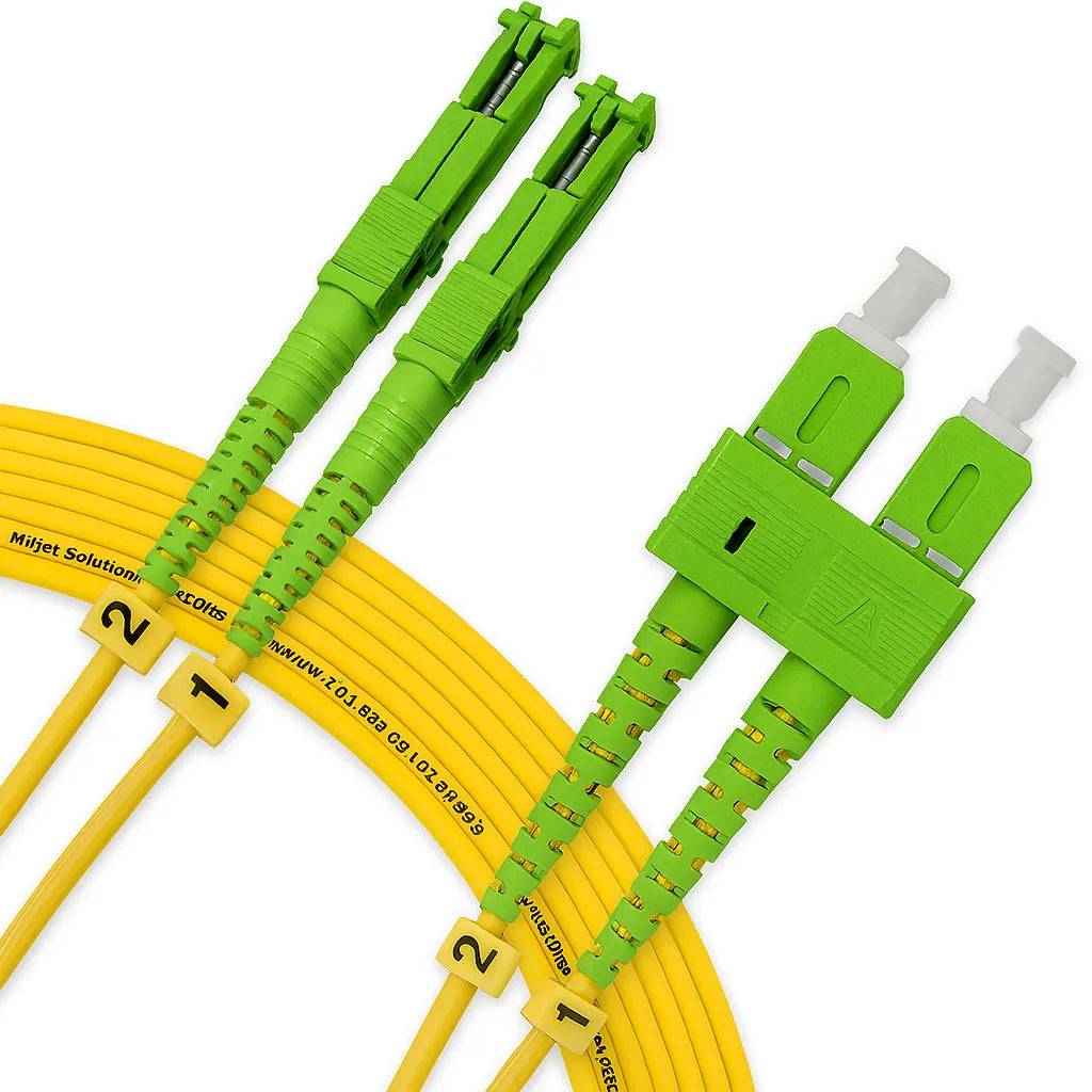 Fiber Optic Jumper Cable LC APC to SC APC Singlemode Duplex