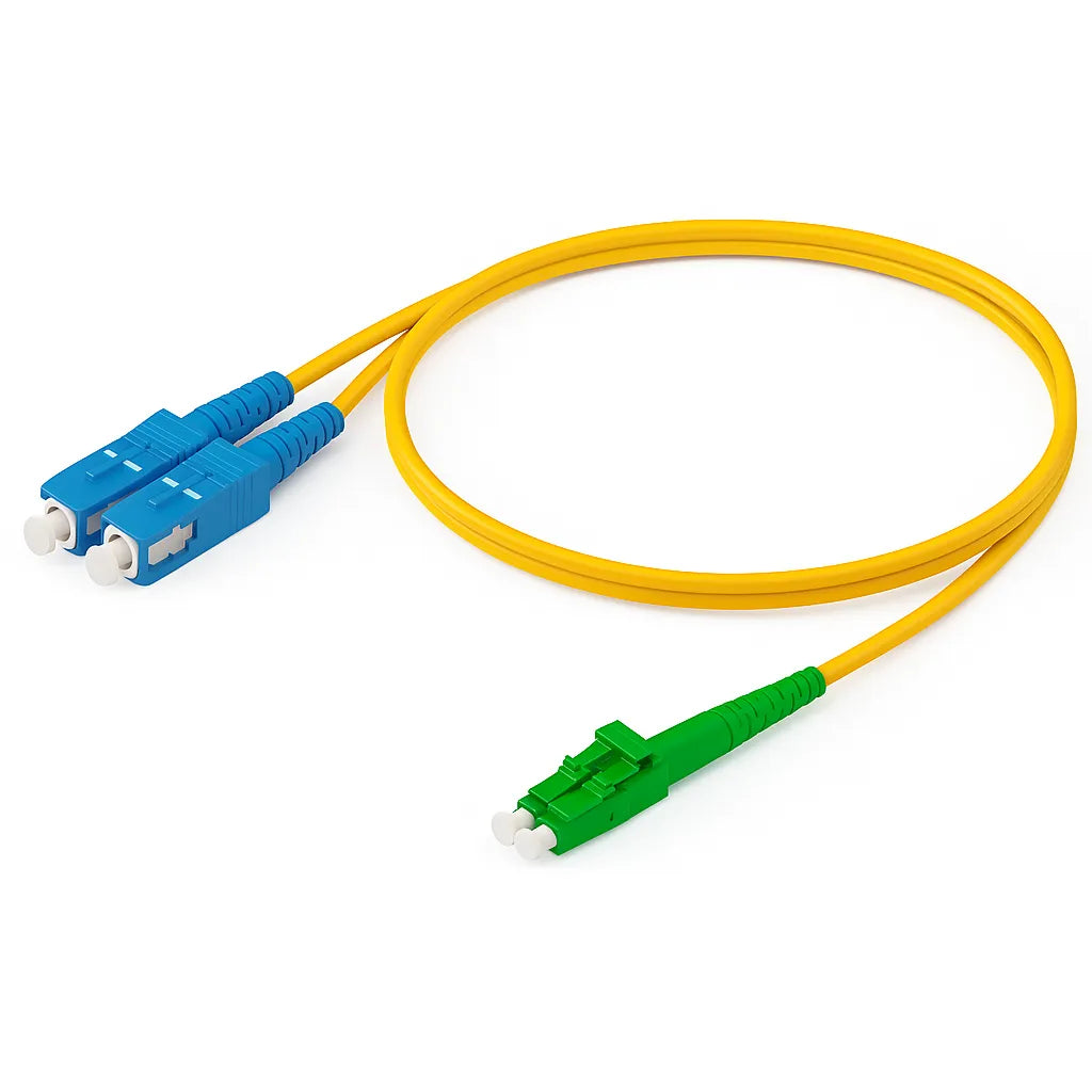 Fiber Optic Jumper Cable LC APC to SC UPC Singlemode Duplex