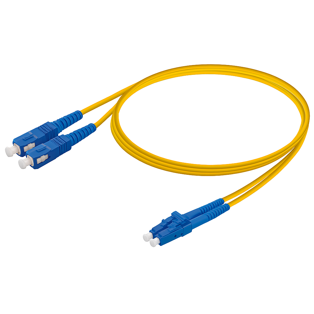Fiber Optic Jumper Cable - LC UPC to SC UPC Singlemode Duplex