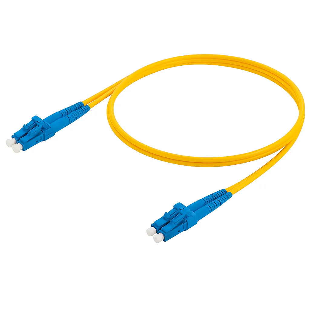 LC UPC to LC UPC Singlemode Duplex Fiber Optic Patch Cable – 30 Meter