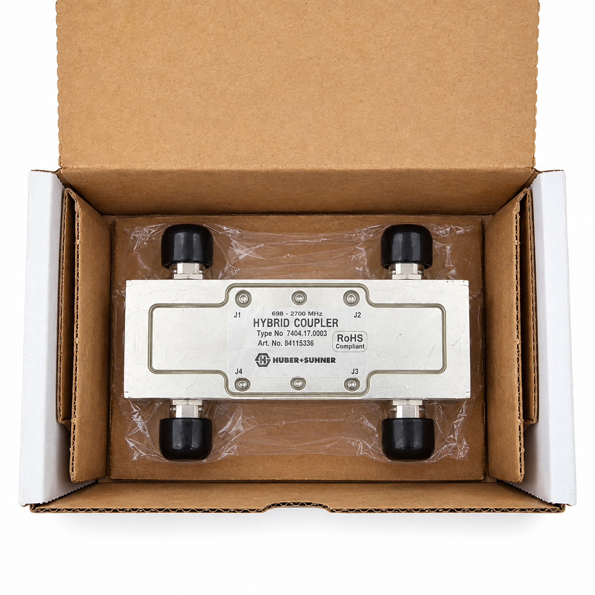 Huber+Suhner 7404.17.0003 3 dB Hybrid Coupler 694–2700 MHz N Female Low PIM