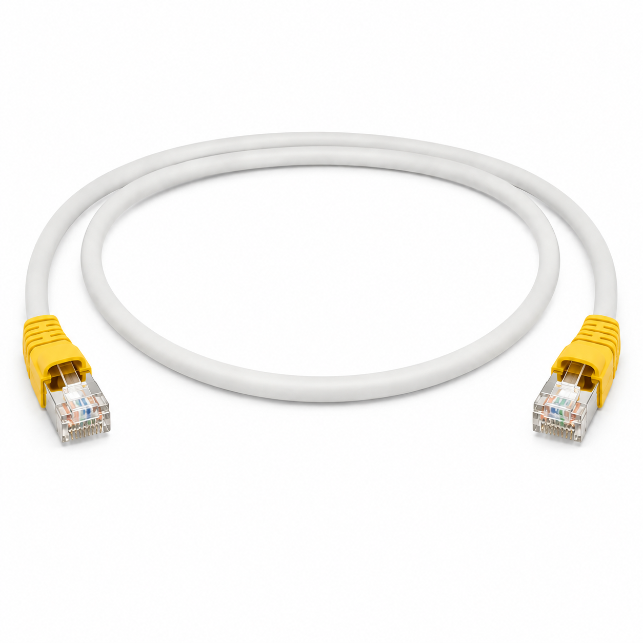 Telegärtner Cat6A RJ45 S/FTP Shielded LSZH Crossover Ethernet Patch Cord Grey