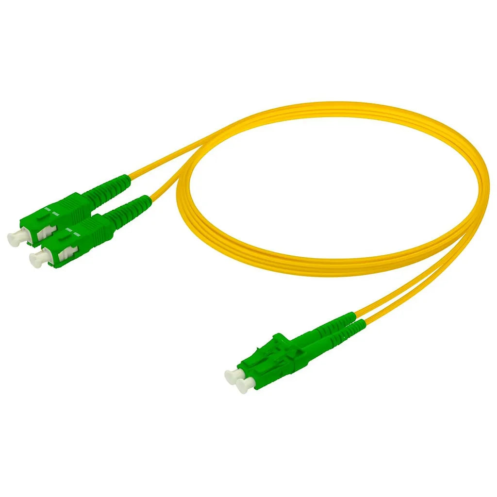 Fiber Optic Jumper Cable LC APC to SC APC Singlemode Duplex 