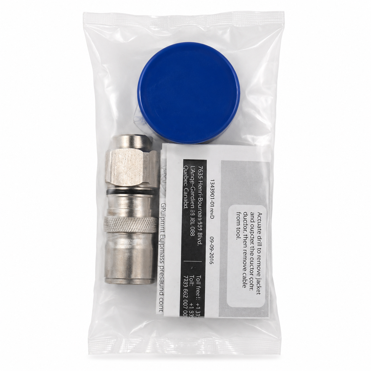 JMA Wireless UXP-DM-12S RF Connector for 1/2 in Superflex Cable 7/16 DIN Male