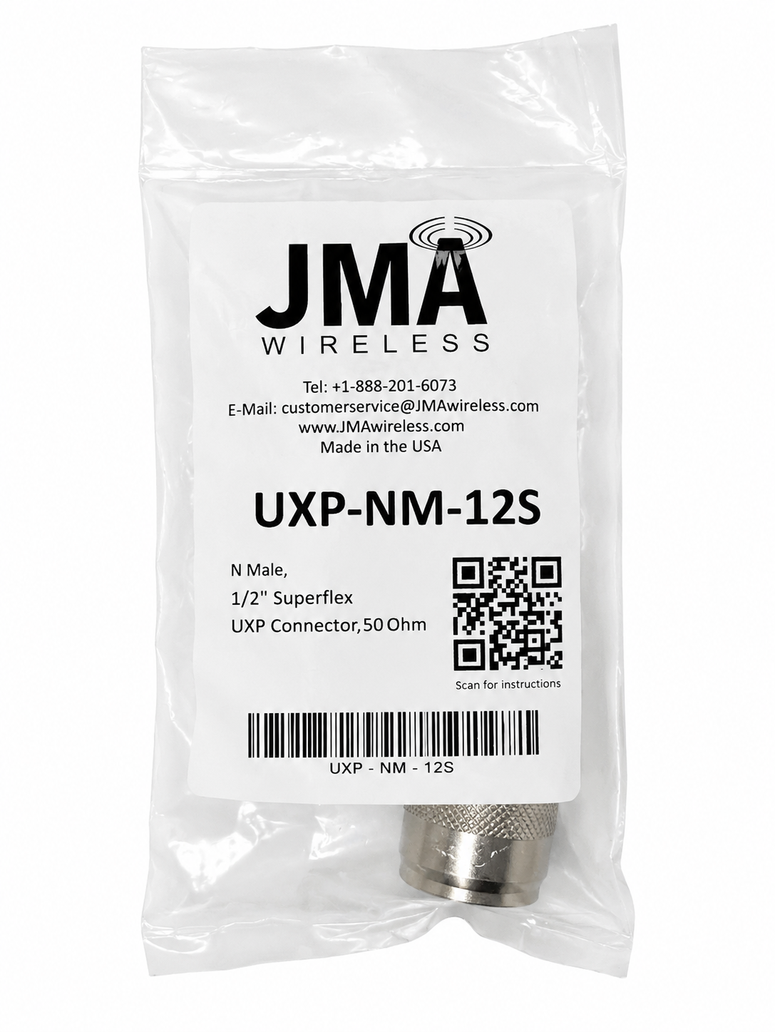 JMA Wireless UXP-NM-12S RF Connector for 1/2 in Superflex Cable N Male