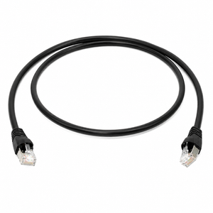 Telegärtner Cat6A RJ45 S/FTP Shielded LSZH Ethernet Patch Cord Black