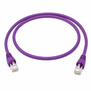 Telegärtner Cat6A RJ45 S/FTP Shielded LSZH Ethernet Patch Cord Purple
