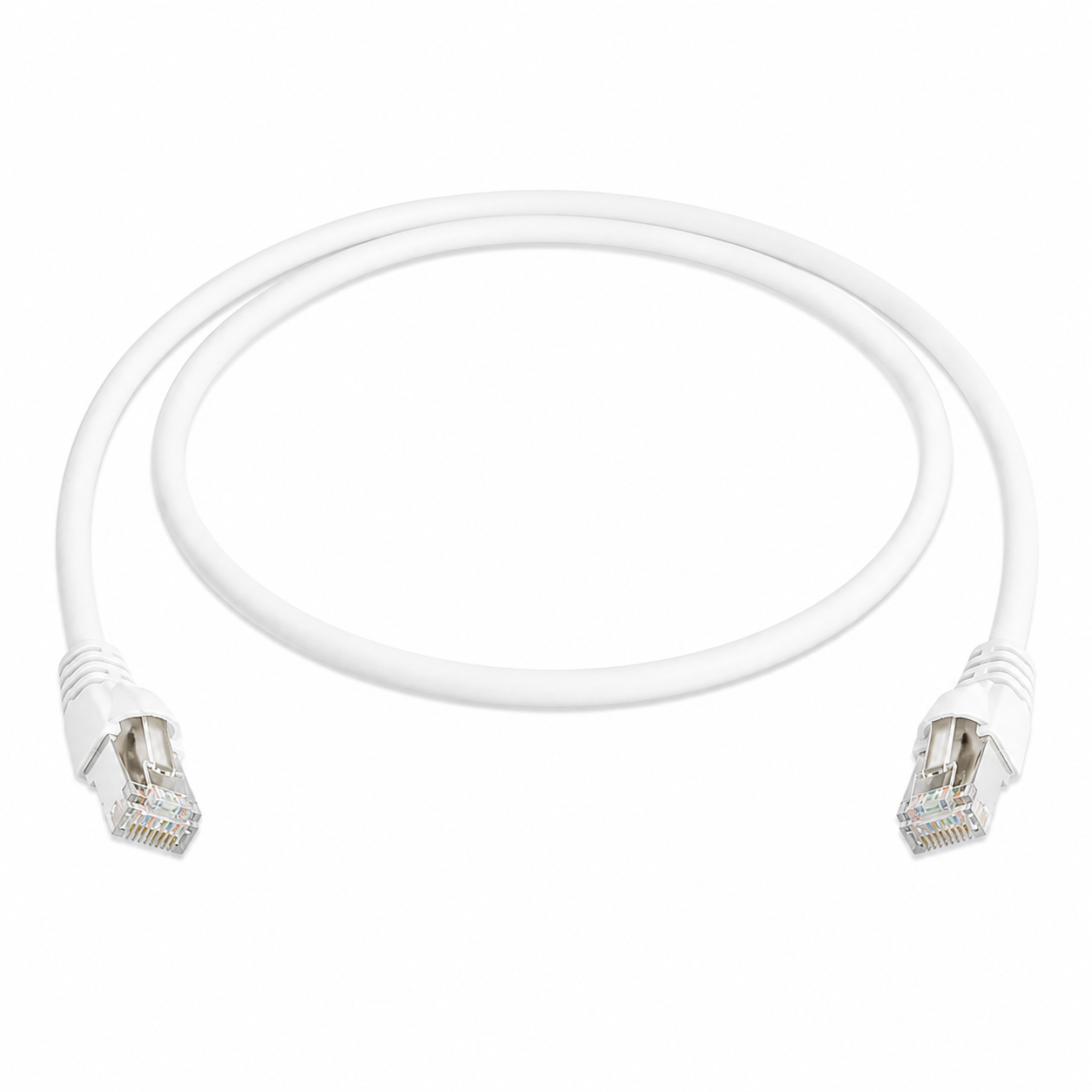 Telegärtner Cat6A RJ45 S/FTP Shielded LSZH Ethernet Patch Cord White