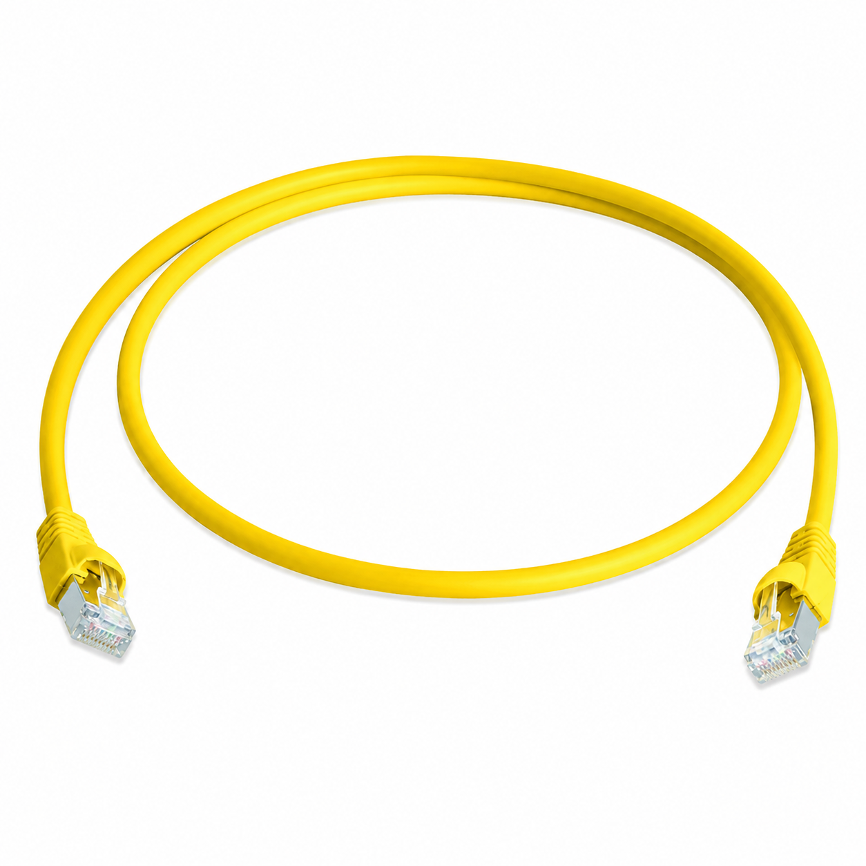 Telegärtner Cat6A RJ45 S/FTP Shielded LSZH Ethernet Patch Cord Yellow